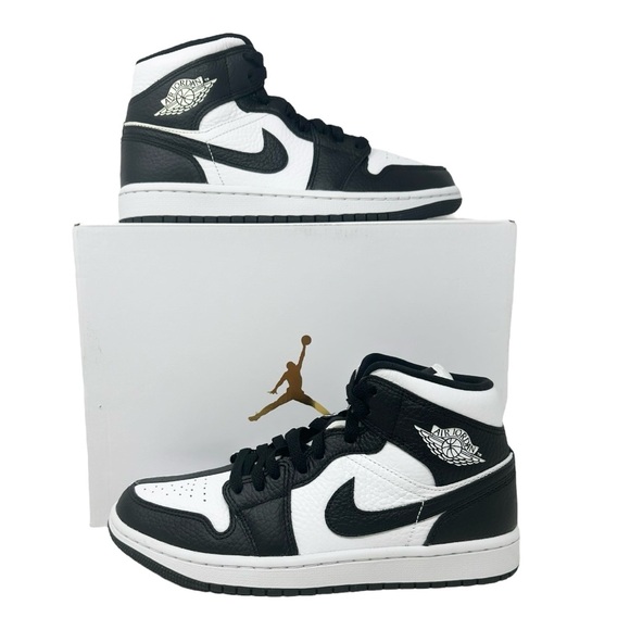 Women’s Air Jordan 1 Mid SE Split Homage Black White DR0501101 Size 8.5 - Picture 8 of 9